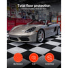 VEVOR Garage Floor Tiles Interlocking, 16 Pack 20.2 x 20.2 x 0.2 in Interlocking Modular Garage Flooring Tiles, Diamond Plate Slip-Resistant PVC Mats for Workshop,Warehouse,Tool Room, Light Gray
