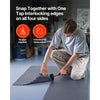 VEVOR Garage Floor Tiles Interlocking, 16 Pack 20.2 x 20.2 x 0.2 in Interlocking Modular Garage Flooring Tiles, Diamond Plate Slip-Resistant PVC Mats for Workshop,Warehouse,Tool Room, Graphite Gray