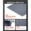 VEVOR Garage Floor Tiles Interlocking, 8 Pack 20.2 x 20.2 x 0.2 in Interlocking Modular Garage Flooring Tiles, Diamond Plate Slip-Resistant PVC Mats for Workshop,Warehouse,Tool Room, Graphite Gray
