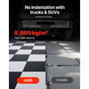 VEVOR Garage Floor Tiles Interlocking, 8 Pack 20.2 x 20.2 x 0.2 in Interlocking Modular Garage Flooring Tiles, Diamond Plate Slip-Resistant PVC Mats for Workshop,Warehouse,Tool Room, Graphite Gray