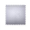 VEVOR Garage Floor Tiles Interlocking, 8 Pack 20.2 x 20.2 x 0.2 in Interlocking Modular Garage Flooring Tiles, Diamond Plate Slip-Resistant PVC Mats for Workshop,Warehouse,Tool Room, Silver