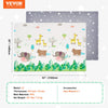 VEVOR Baby Play Mat, 55""x82"" Baby Crawling Mat, Non-Slip One-Piece Soft Cushioned Baby Playmatt, Rollable Reversible Floor Mat, Waterproof Activity Mat, for Babies Toddlers Infants, Play & Tummy Time