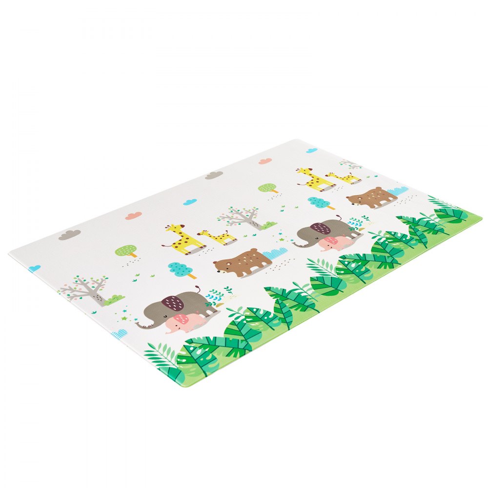 VEVOR Baby Play Mat, 55""x82"" Baby Crawling Mat, Non-Slip One-Piece Soft Cushioned Baby Playmatt, Rollable Reversible Floor Mat, Waterproof Activity Mat, for Babies Toddlers Infants, Play & Tummy Time