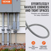 VEVOR 3/4-Inch Flexible Electrical Conduit, 100 ft, PVC Liquid-Tight Conduit Non-Metallic with 5 Straight and 5 90-Degree Conduit Connector Fittings, for Air Conditioning Motor Controller Pump, IP65