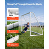 VEVOR Soccer Goal 10 x 6.5 FT PVC Soccer Goal for Backyard with PE Net, Portable & Weatherproof Set, with High-Strength PE Net, Target, Cones, for Kids & Adults Outdoor Backyard Practice Training