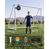 VEVOR Soccer Goal 10 x 6.5 FT PVC Soccer Goal for Backyard with PE Net, Portable & Weatherproof Set, with High-Strength PE Net, Target, Cones, for Kids & Adults Outdoor Backyard Practice Training
