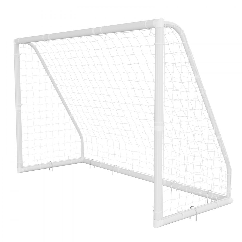 VEVOR Soccer Goal 10 x 6.5 FT PVC Soccer Goal for Backyard with PE Net, Portable & Weatherproof Set, with High-Strength PE Net, Target, Cones, for Kids & Adults Outdoor Backyard Practice Training