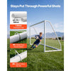 VEVOR Soccer Goal 12 x 6 FT PVC Soccer Goal for Backyard with PE Net, Portable & Weatherproof, with High-Strength Net, Target, Ground Stake, Cones, for Kids & Adults Outdoor Backyard Practice Training