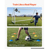 VEVOR Soccer Goal 12 x 6 FT PVC Soccer Goal for Backyard with PE Net, Portable & Weatherproof, with High-Strength Net, Target, Ground Stake, Cones, for Kids & Adults Outdoor Backyard Practice Training