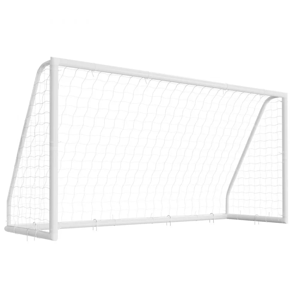 VEVOR Soccer Goal 12 x 6 FT PVC Soccer Goal for Backyard with PE Net, Portable & Weatherproof, with High-Strength Net, Target, Ground Stake, Cones, for Kids & Adults Outdoor Backyard Practice Training