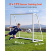VEVOR Soccer Goal 8 x 6 FT PVC Soccer Goal for Backyard with PE Net, Portable Weatherproof Set, with High-Strength PE Net, Target, Cones, for Youth Kids & Adults Outdoor Backyard Practice Training