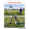 VEVOR Soccer Goal 8 x 6 FT PVC Soccer Goal for Backyard with PE Net, Portable Weatherproof Set, with High-Strength PE Net, Target, Cones, for Youth Kids & Adults Outdoor Backyard Practice Training