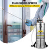 VEVOR 3.5Gal Stainless Steel Sprayer,l Set with 20\" Wand& Handle& 3FT Reinforced Hose, Hand Pump Sprayer with Pressure Gauge&Safety Valve, Adjustable Nozzle Suitable for Gardening& Sanitizing