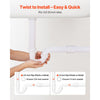 VEVOR P-Trap, 1-1/2 Inch P Trap Sink Drain Pipe Kit with Threaded Adapter and TPU Leak-Resistant Washers, PP Plastic Pipe Basin Waste Kit, Under Sink Plumbing for Kitchen Bathroom Sewer Drain, White