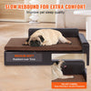 VEVOR Pet Sofa, Dog Couch for Large-Sized Dogs and Cats, Soft Leather Dog Sofa Bed, 110 lbs Loading Cat Sofa, Brown
