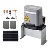 VEVOR Solar Gate Opener, 280W Electric Gate Opener for Doors up to 65.6ft 1799lbs, Chain Drive Sliding Fence Door Motor with Infrared Sensor & 2 Remote Controls, Driveway Gates Opening System