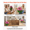 VEVOR Artificial Potted Hydrangeas 28 in 2-Pack Fake Flower Plants Deep Pink, for Porch, Patio, Entryway, & Home Decor, Indoor & Outdoor Use, Silk and PE Blooms in Pots, Ready to Display Faux Plants
