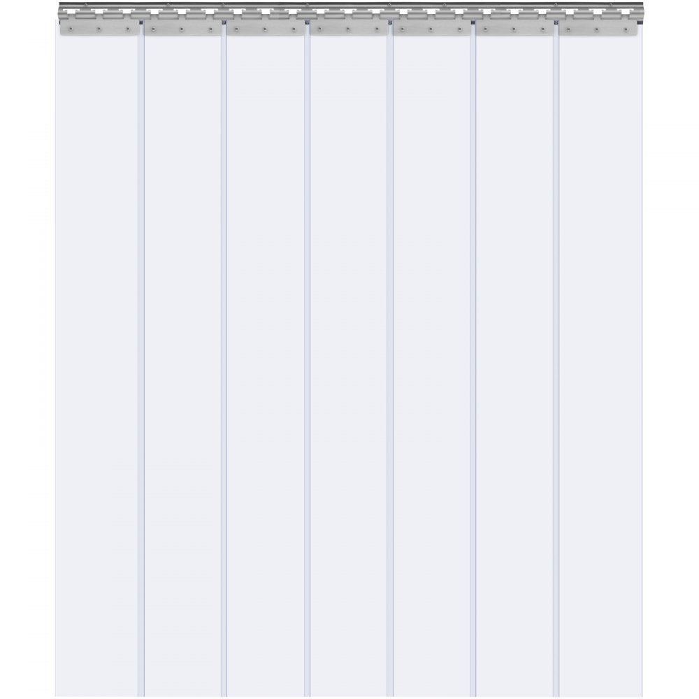 VEVOR Strip Curtain, 84" Height x 42" Width, 0.08" Thickness, 7PCS Clear PVC Strip Door Curtain, Freezer Curtain, Plastic Door Strips for Walk in Freezers, Coolers & Warehouse Doors, with 50% Overlap