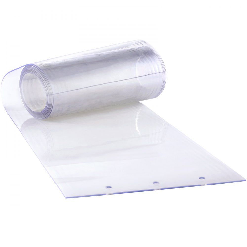 VEVOR Strip Curtain, 84" Height x 48" Width, 0.08" Thickness, 8PCS Clear PVC Strip Door Curtain, Freezer Curtain, Plastic Door Strips for Walk in Freezers, Coolers & Warehouse Doors, with 50% Overlap