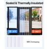 VEVOR Strip Curtain, 84" Height x 38" Width, 0.08" Thickness, 6PCS Clear PVC Strip Door Curtain, Freezer Curtain, Plastic Door Strips for Walk in Freezers, Coolers & Warehouse Doors, with 50% Overlap