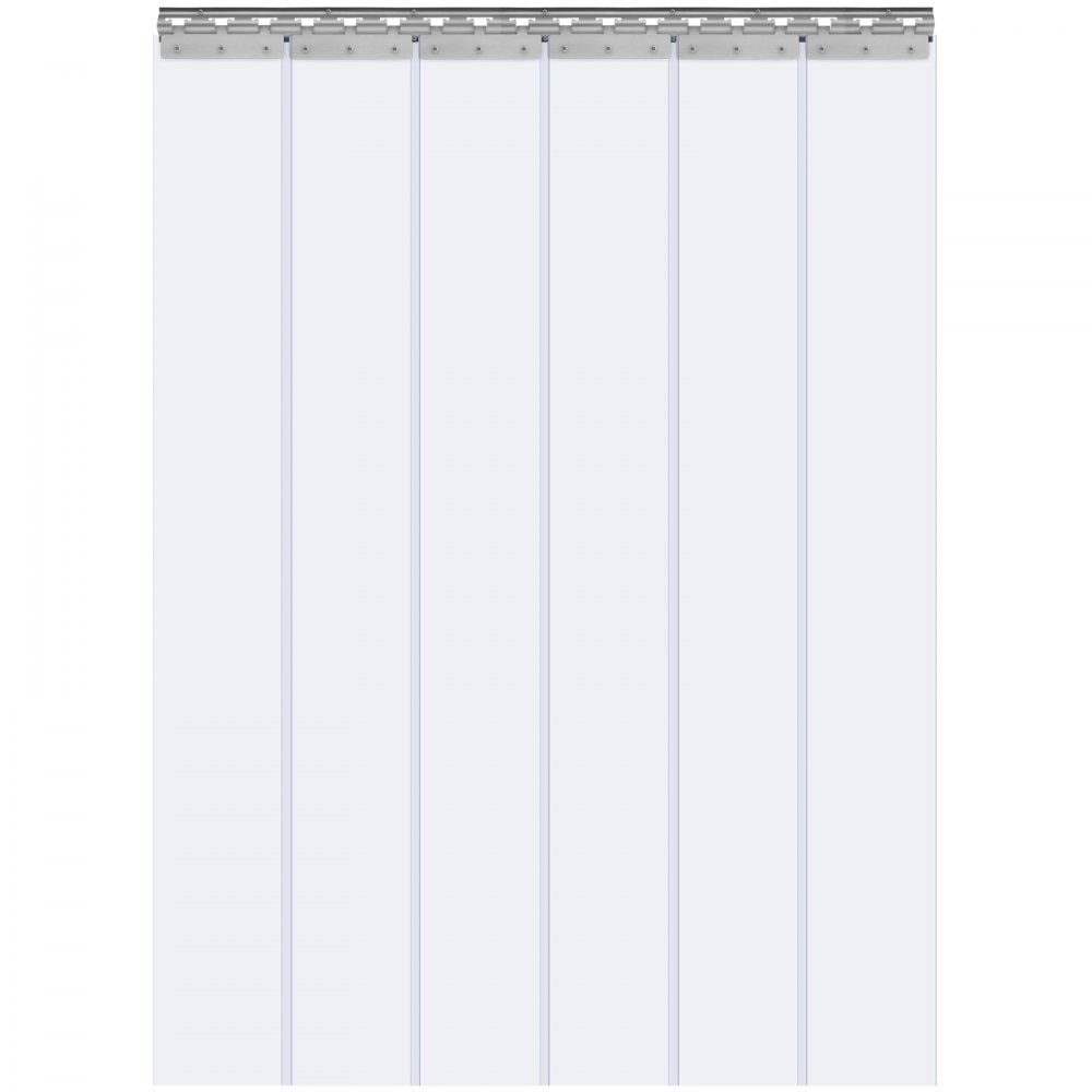 VEVOR Strip Curtain, 84" Height x 38" Width, 0.08" Thickness, 6PCS Clear PVC Strip Door Curtain, Freezer Curtain, Plastic Door Strips for Walk in Freezers, Coolers & Warehouse Doors, with 50% Overlap