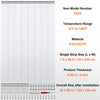 VEVOR Strip Curtain, 96" Height x 48" Width, 0.08" Thickness, 8PCS Clear PVC Strip Door Curtain, Freezer Curtain, Plastic Door Strips for Walk in Freezers, Coolers & Warehouse Doors, with 50% Overlap