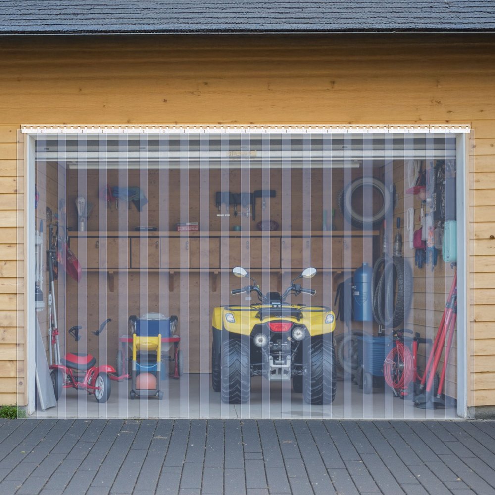 VEVOR Clear PVC Strip Curtain, 84 in Height x 38 in Width x 0.08 in Thickness, 6 PCS Walk in Freezer Cooler Curtain Strips, Thermal Insulating Plastic Door Strips for Warehouse, Freezer, Garage Doors