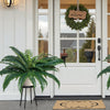 VEVOR Artificial Ferns 2 Pcs, Natural Spread Diameter 35-39 Inch, Large Hanging Artificial Boston Ferns, Fake Plant Wall Decor with 35 Branches, Faux Fern for Home and Office (Flowerpot Unincluded)