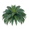 VEVOR Artificial Ferns 2 Pcs, Natural Spread Diameter 43-47 Inch, Large Hanging Artificial Boston Ferns, Fake Plant Wall Decor with 50 Branches, Faux Fern for Home and Office (Flowerpot Unincluded)