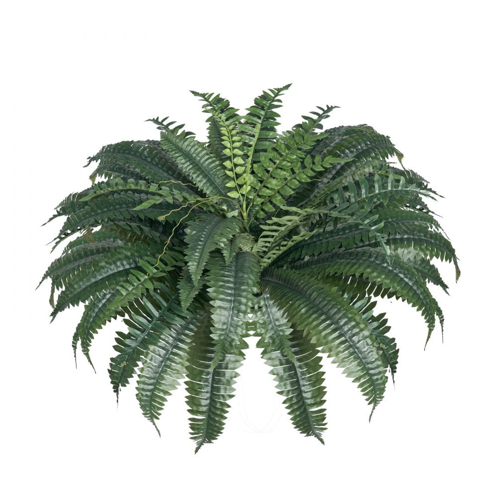 VEVOR Artificial Ferns 2 Pcs, Natural Spread Diameter 43-47 Inch, Large Hanging Artificial Boston Ferns, Fake Plant Wall Decor with 50 Branches, Faux Fern for Home and Office (Flowerpot Unincluded)