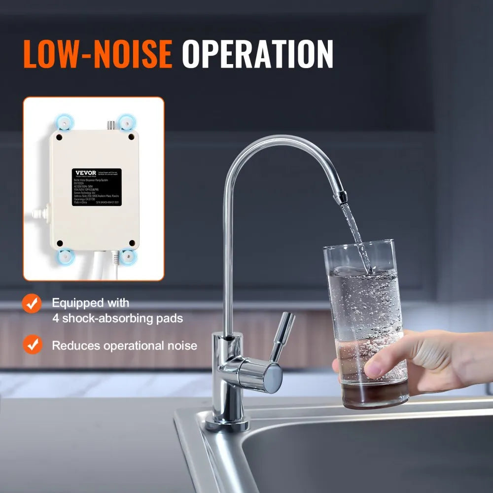 VEVOR Bottled Water Dispenser Pump System, 5 Gallon Dispensing System, Automatic Electric Water Dispenser, Single Inlet Water Jug Pump, Compatible Use with Coffee/Tea Machine, Refrigerator, Ice Maker