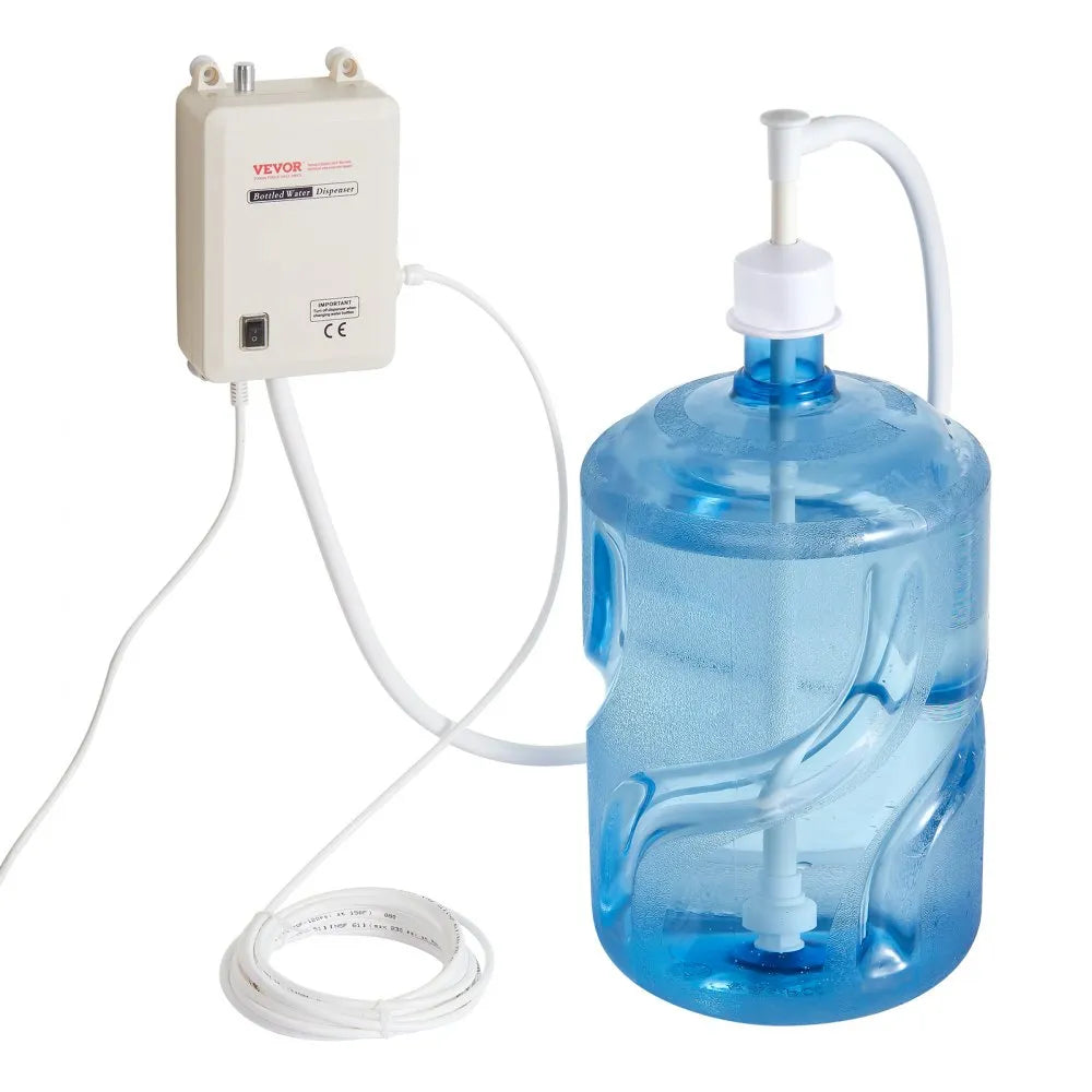 VEVOR Bottled Water Dispenser Pump System, 5 Gallon Dispensing System, Automatic Electric Water Dispenser, Single Inlet Water Jug Pump, Compatible Use with Coffee/Tea Machine, Refrigerator, Ice Maker