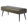 VEVOR Leather Bedroom Bench, PU Leather Bench with Metal Legs and with Stitching for Entryway, Upholstered Shoe Bench Seat, Modern End of the Bed Benches for Living Room, Dining Room, Hallway, Green