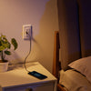 VEVOR USB Wall Outlet, 24 W 15A Tamper Resistant Electrical Outlet with 1 Type C & 1 Type A Ports, 2 Three-prong AC Outlets, Screwless Wall Plate Included, Charging for Multiple Devices, White