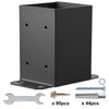 VEVOR 4x4 Post Base 10 Pcs, Inner Size 3.6"x3.6" Post Base Brackets, Heavy Duty Powder-Coated Post Anchor Matte Black Wood Post Brackets for Pavilion Deck Railing Support Deck Base Plate