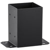 VEVOR 4x4 Post Base 10 Pcs, Inner Size 3.6x3.6 inch / 91.44x91.44 mm Post Brackets, Heavy Duty Carbon Steel Decking Posts, Wood Posts Brackets for Pavilion Deck Railing Support Deck Base Plate, Black