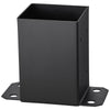 VEVOR 4x4 Post Base 2 Pcs, Inner Size 3.6"x3.6" Post Base Brackets, Heavy Duty Powder-Coated Post Anchor Matte Black Wood Post Brackets for Pavilion Deck Railing Support Deck Base Plate