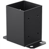 VEVOR 4x4 Post Base 2 Pcs, Inner Size 3.6"x3.6" Post Base Brackets, Heavy Duty Powder-Coated Post Anchor Matte Black Wood Post Brackets for Pavilion Deck Railing Support Deck Base Plate