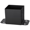 VEVOR 6x6 Post Base 4 Pcs, Inner Size 5.6"x5.6" Post Base Brackets, Heavy Duty Powder-Coated Post Anchor Matte Black Wood Post Brackets for Pavilion Deck Railing Support Deck Base Plate
