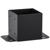 VEVOR 6x6 Post Base 4 Pcs, Inner Size 5.6"x5.6" Post Base Brackets, Heavy Duty Powder-Coated Post Anchor Matte Black Wood Post Brackets for Pavilion Deck Railing Support Deck Base Plate