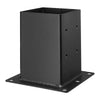 VEVOR 6x6 Post Base 4 Pcs, Inner Size 5.6x5.6 inch / 142x142 mm Post Brackets, Heavy Duty Carbon Steel Decking Posts, Wood Posts Brackets for Pavilion Deck Railing Support Deck Base Plate, Black