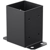 VEVOR 4x4 Post Base 4 Pcs, Inner Size 3.6"x3.6" Post Base Brackets, Heavy Duty Powder-Coated Post Anchor Matte Black Wood Post Brackets for Pavilion Deck Railing Support Deck Base Plate