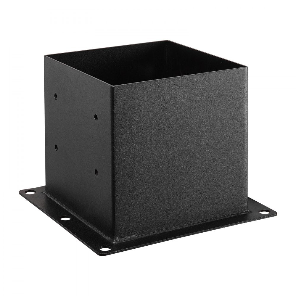 VEVOR 4x4 Post Base 8 Pcs, Inner Size 3.6x3.6 inch / 92x92 mm Post Brackets, Heavy Duty Carbon Steel Decking Posts, Wood Posts Brackets for Pavilion Deck Railing Support Deck Base Plate, Black