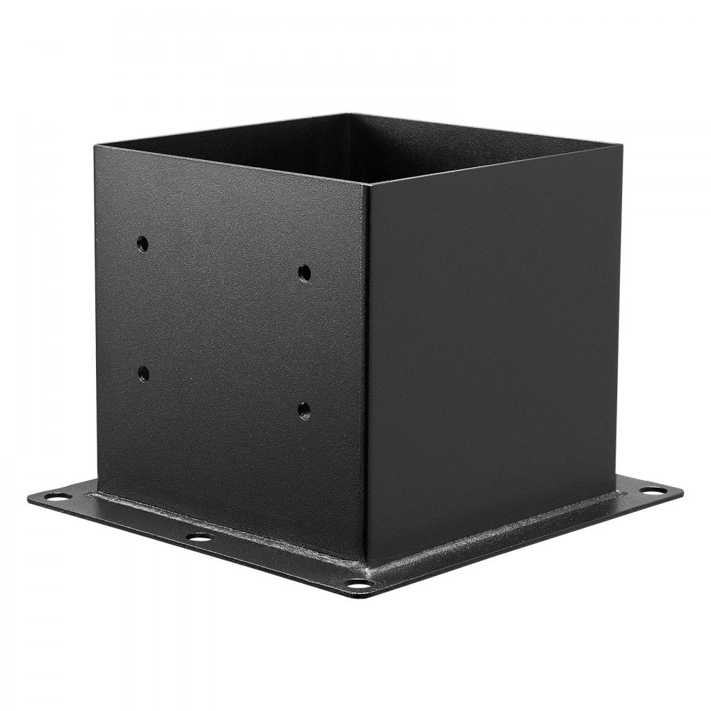 VEVOR 4x4 Post Base 8 Pcs, Inner Size 3.6x3.6 inch / 92x92 mm Post Brackets, Heavy Duty Carbon Steel Decking Posts, Wood Posts Brackets for Pavilion Deck Railing Support Deck Base Plate, Black
