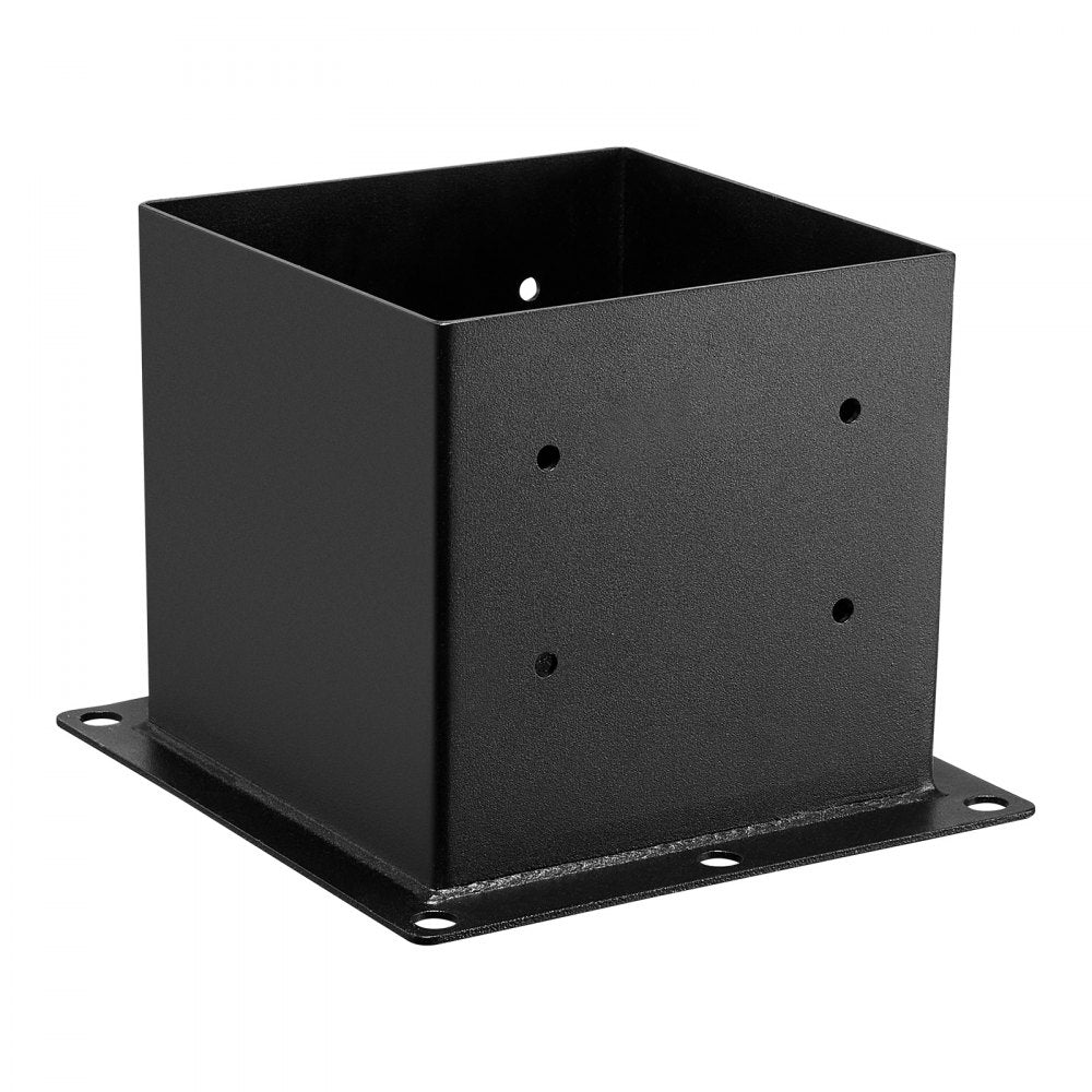 VEVOR 4x4 Post Base 8 Pcs, Inner Size 3.6x3.6 inch / 92x92 mm Post Brackets, Heavy Duty Carbon Steel Decking Posts, Wood Posts Brackets for Pavilion Deck Railing Support Deck Base Plate, Black