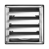 VEVOR 6 inch Wall Vent Cover, Louvered Square AC Vent Gable Cover, Premium Stainless Steel & with Noise Reducing Rubber Gasket, for House,Bathroom,Garage,Kitchen,Basement (1 Pack, Silver)
