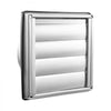 VEVOR 6 inch Wall Vent Cover, Louvered Square AC Vent Gable Cover, Premium Stainless Steel & with Noise Reducing Rubber Gasket, for House,Bathroom,Garage,Kitchen,Basement (1 Pack, Silver)