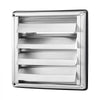 VEVOR 4 inch Wall Vent Cover, Louvered Square AC Vent Gable Cover, Premium Stainless Steel & with Noise Reducing Rubber Gasket, for House,Bathroom,Garage,Kitchen,Basement (1 Pack, Silver)