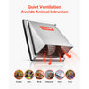 VEVOR 4 inch External Extractor Wall Vent Cover, Square AC Vent Gable Cover, Premium Stainless Steel & with Built-in a Protection Screen, for House,Bathroom,Garage,Kitchen,Basement (1 Pack, Silver)