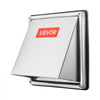 VEVOR 4 inch External Extractor Wall Vent Cover, Square AC Vent Gable Cover, Premium Stainless Steel & with Built-in a Protection Screen, for House,Bathroom,Garage,Kitchen,Basement (1 Pack, Silver)